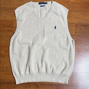 Polo Ralph Lauren Men's Beige V-Neck Sweater Vest